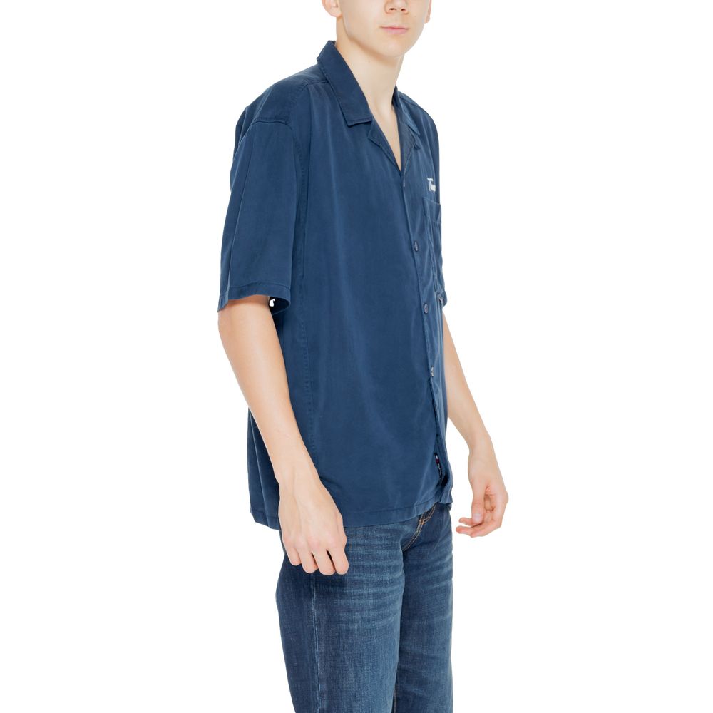 Tommy Hilfiger Jeans Blå Lyocell Skjorte