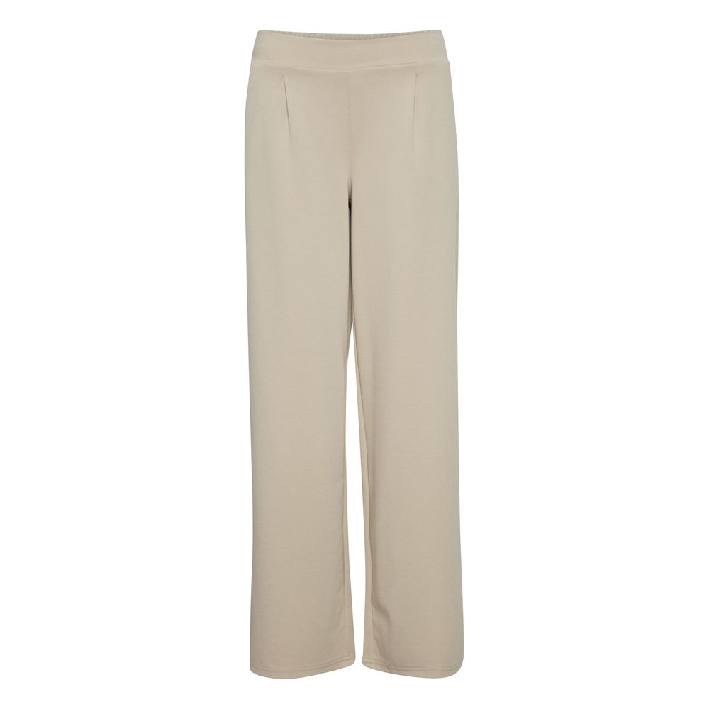 ICHI Beige Genbrugspolyuretan Jeans & Bukser