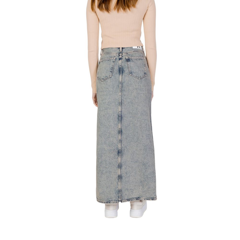 Calvin Klein Jeans Blå Bomuldsnederdel