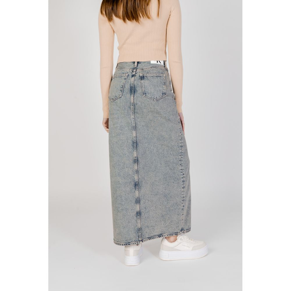 Calvin Klein Jeans Blå Bomuldsnederdel