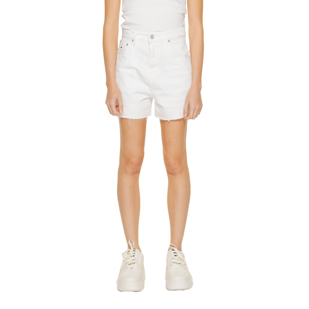 Tommy Hilfiger Jeans Hvide Genbrugsbomuldsshorts