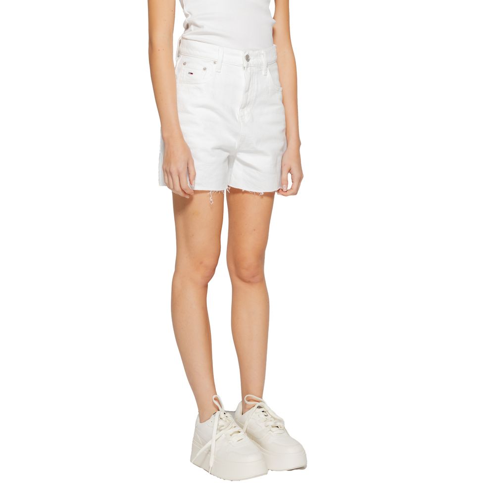 Tommy Hilfiger Jeans Hvide Genbrugsbomuldsshorts