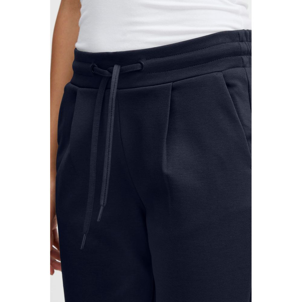 ICHI Blå Polyester Jeans & Bukser
