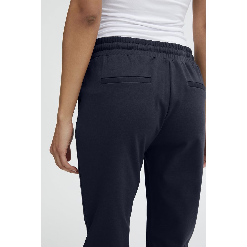 ICHI Blå Polyester Jeans & Bukser