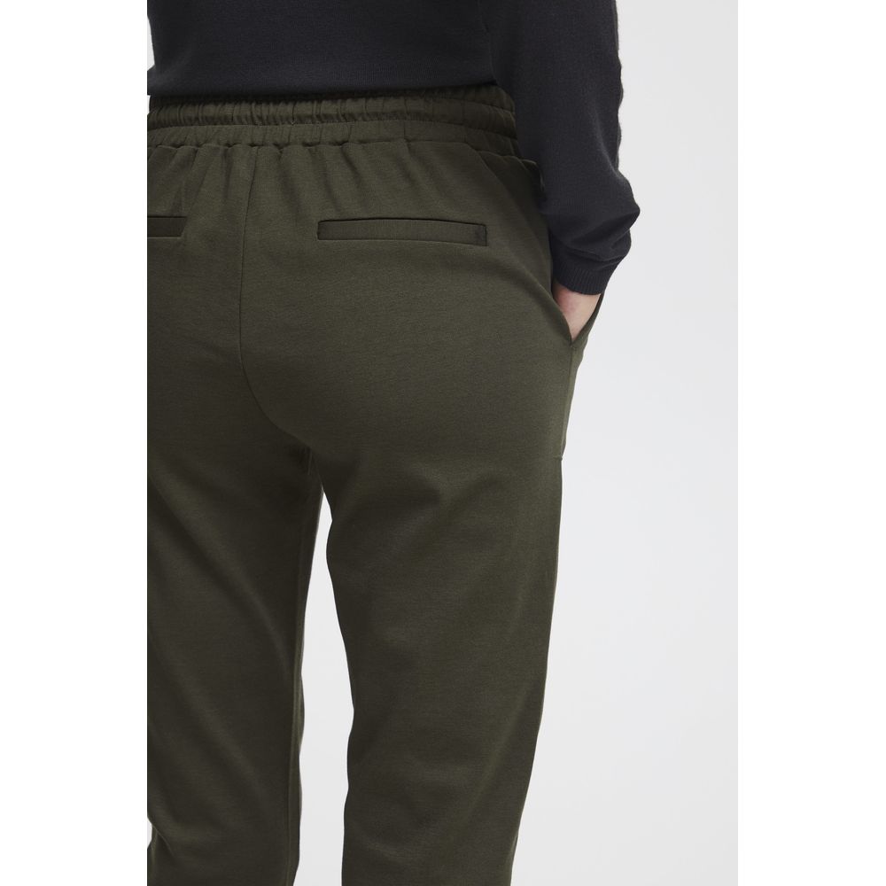 ICHI Grønne Polyester Jeans & Bukser