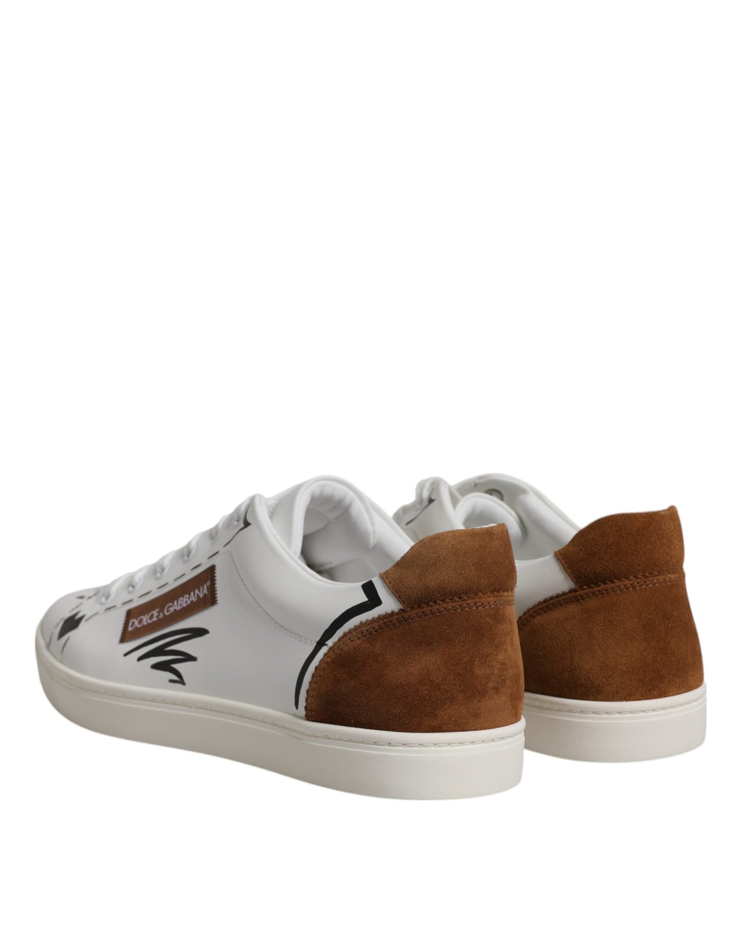 Dolce & Gabbana Hvide Brune London Lave Sneakers Herresko