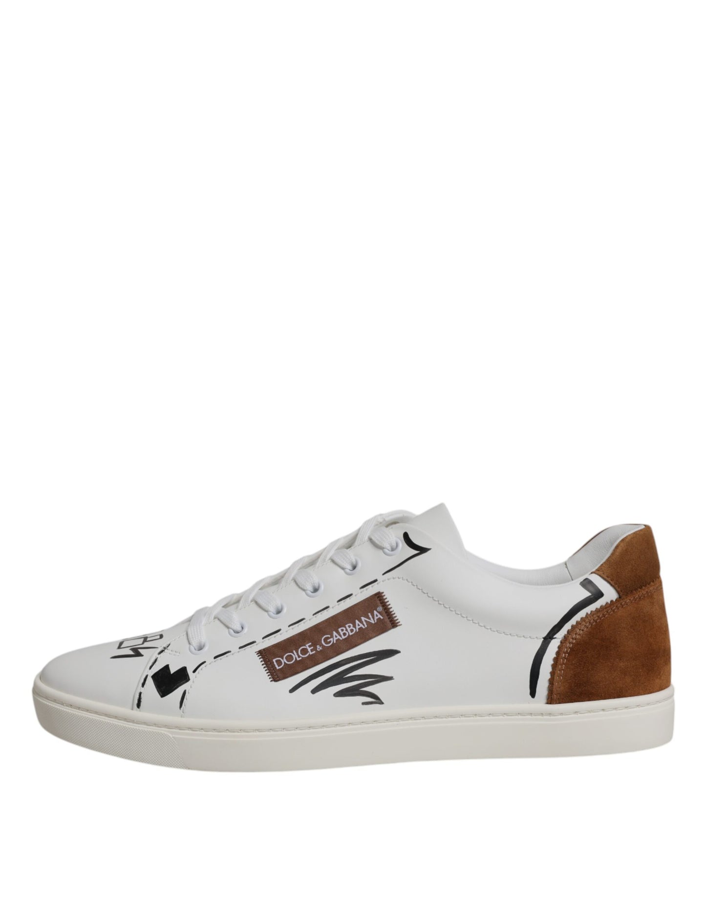 Dolce & Gabbana Hvide Brune London Lave Sneakers Herresko
