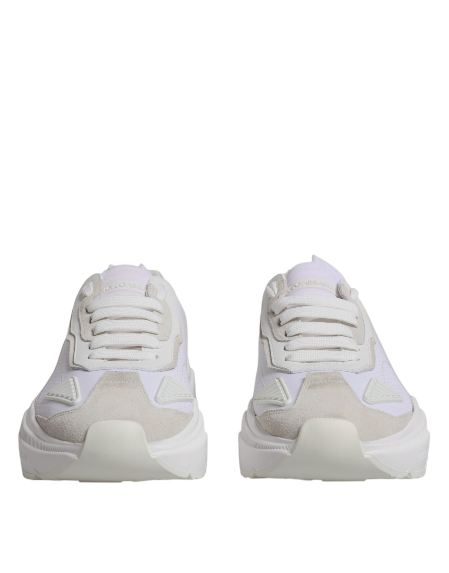 Dolce & Gabbana Hvide Læder Daymaster Lave Sneakers Sko