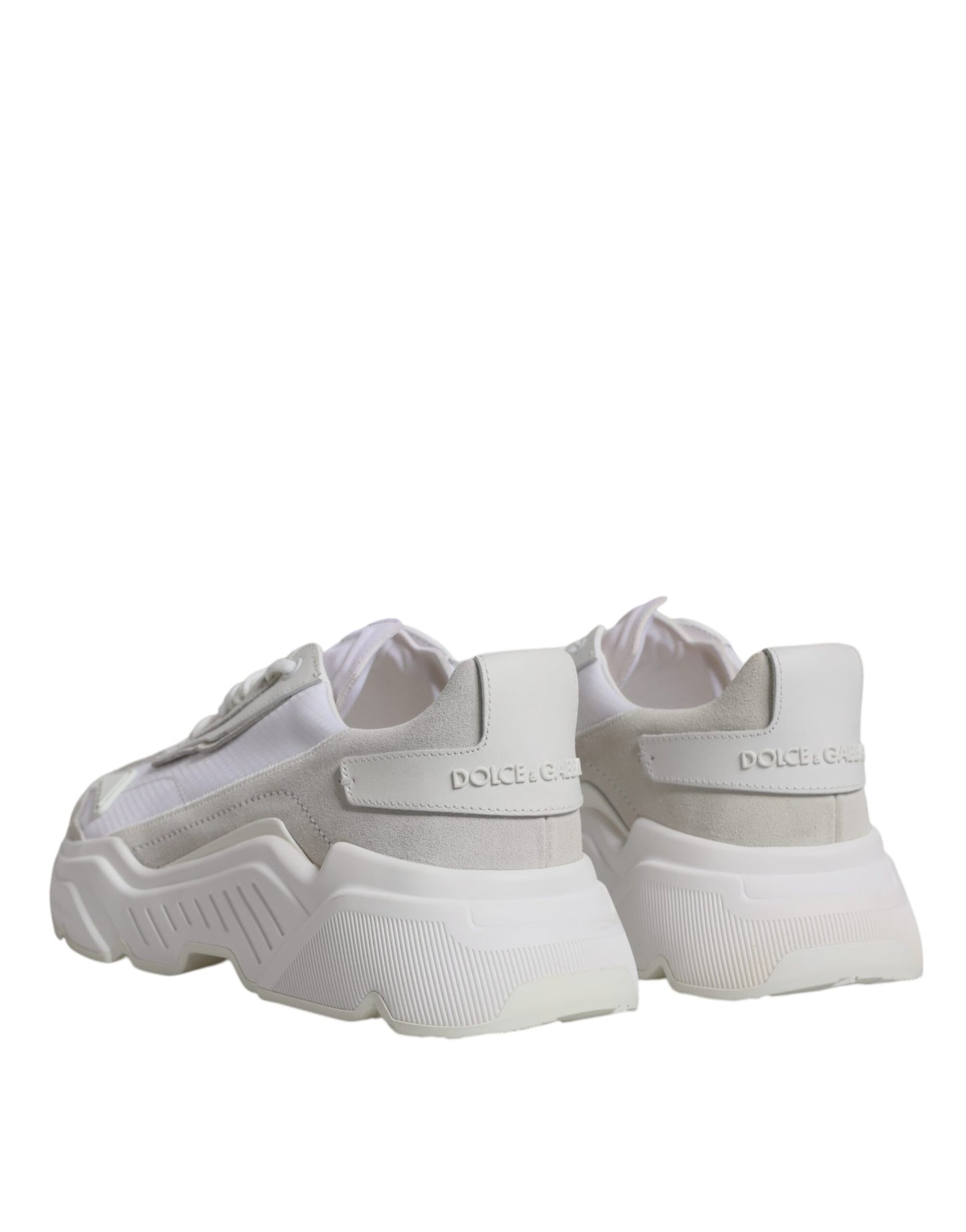 Dolce & Gabbana Hvide Læder Daymaster Lave Sneakers Sko