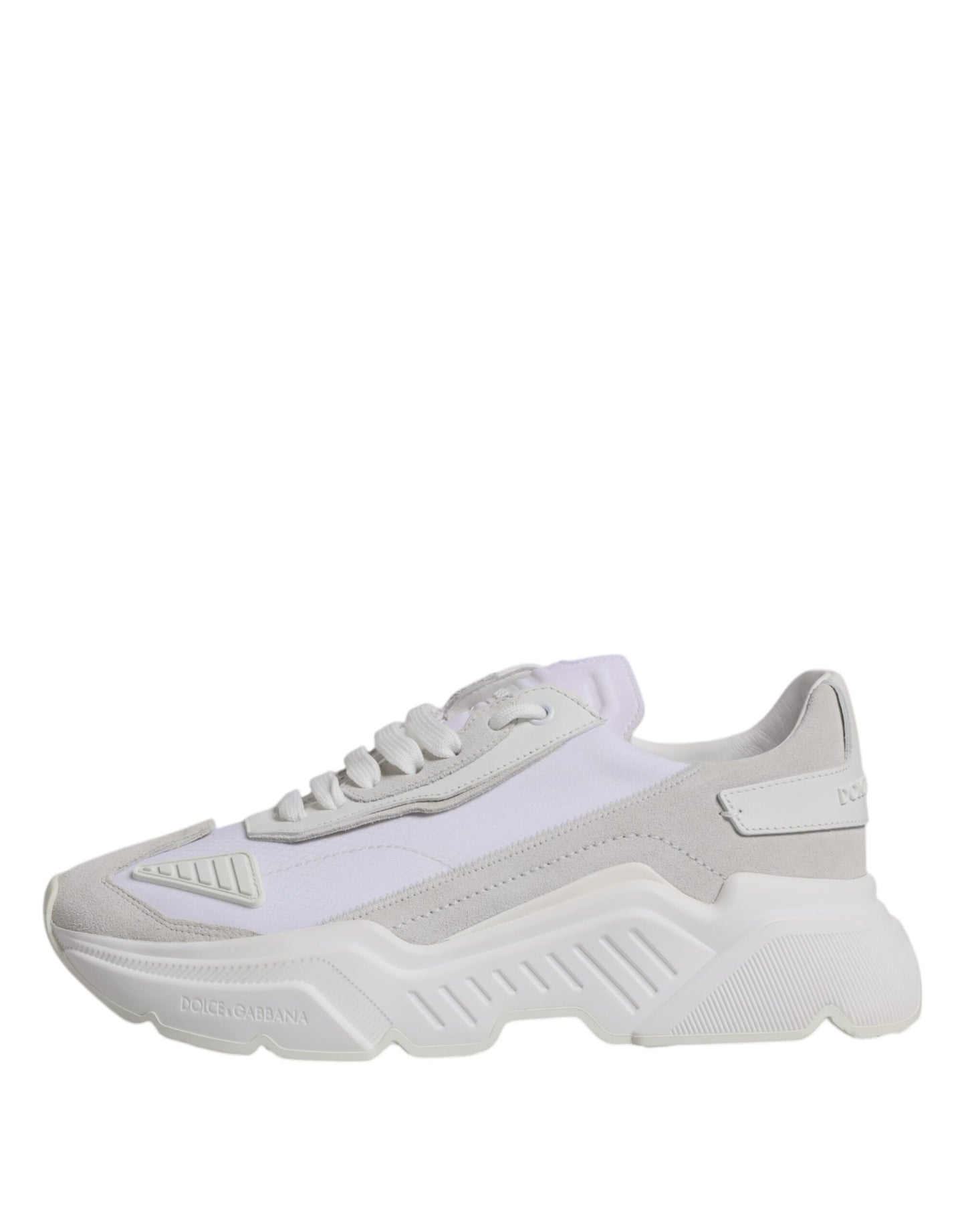 Dolce & Gabbana Hvide Læder Daymaster Lave Sneakers Sko
