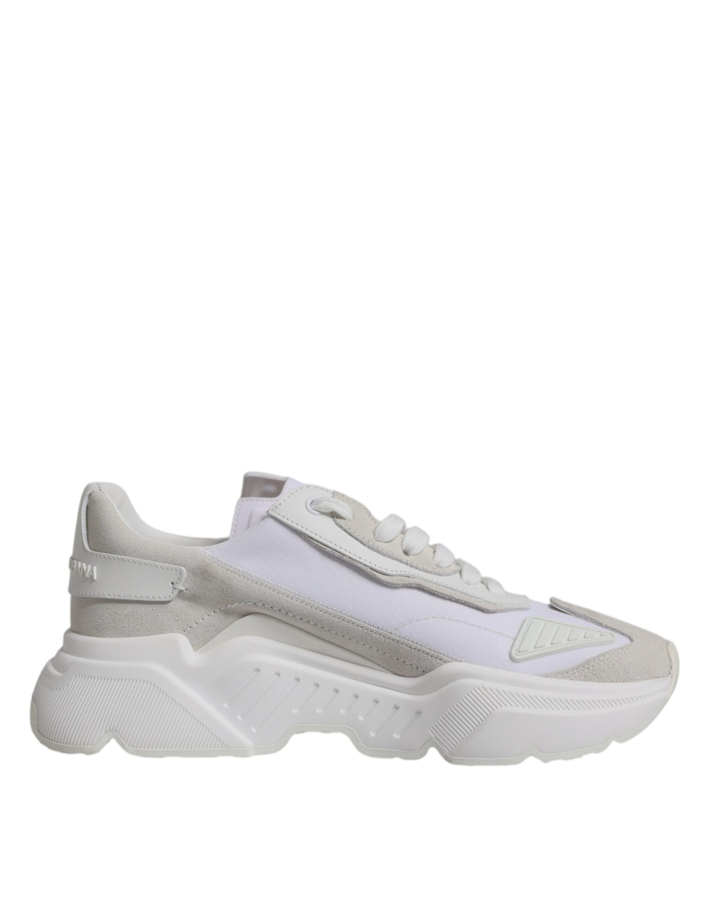 Dolce & Gabbana Hvide Læder Daymaster Lave Sneakers Sko