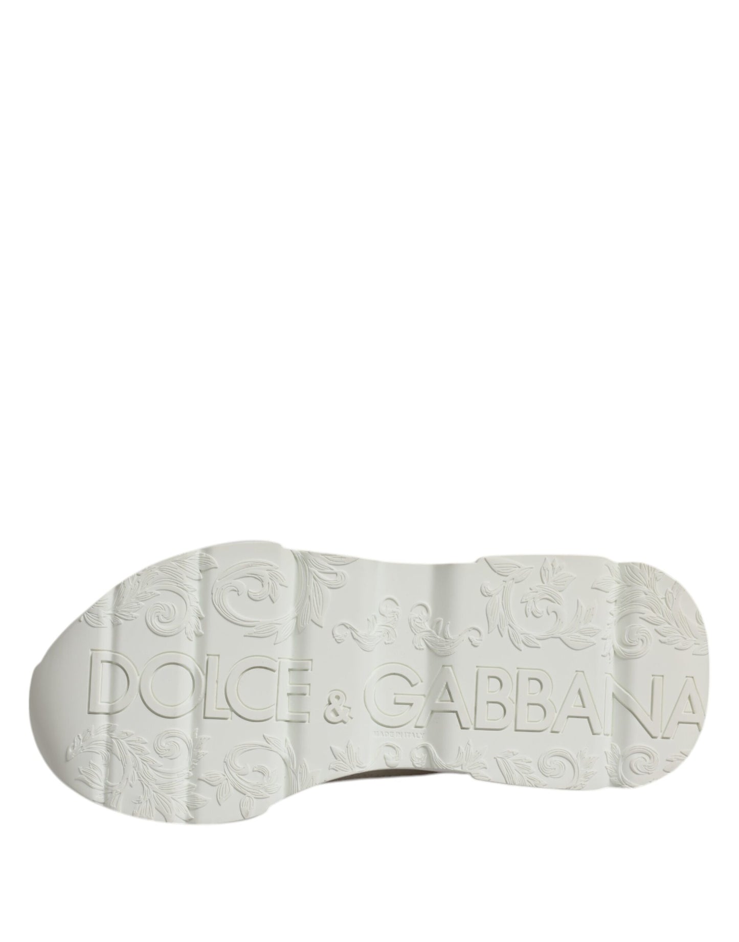 Dolce & Gabbana Hvide Læder Daymaster Lave Sneakers Sko