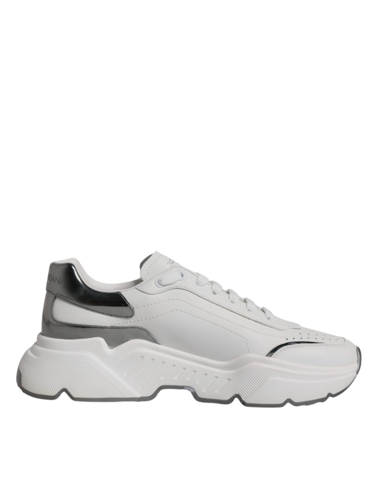 Dolce & Gabbana Hvide Sølv DAYMASTER Lædersneakers Sko
