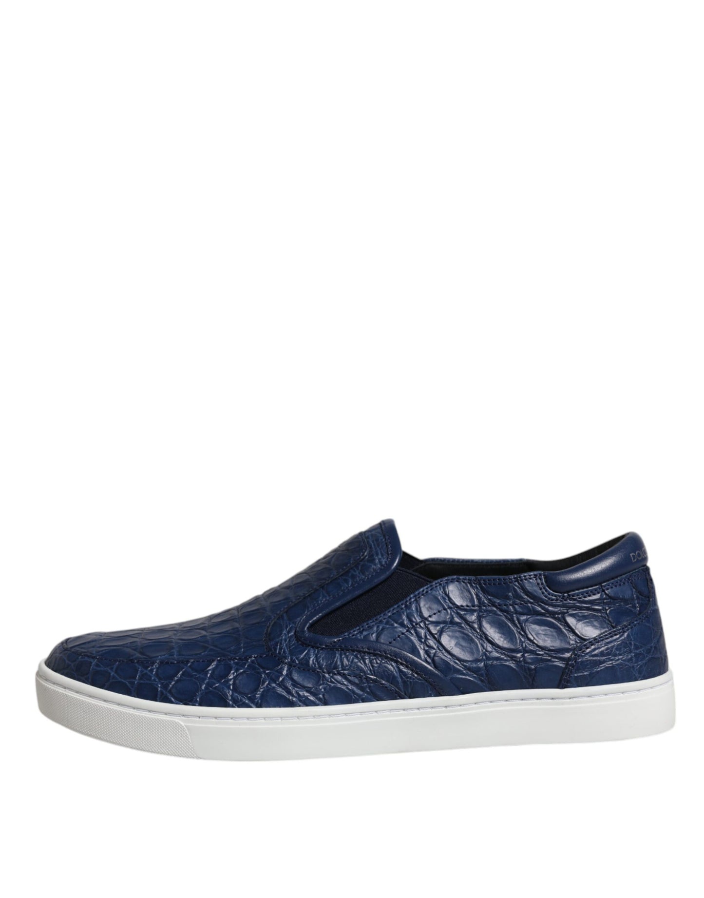 Dolce & Gabbana Blå Krokodille Eksotisk Læder Herre Sneakers Sko