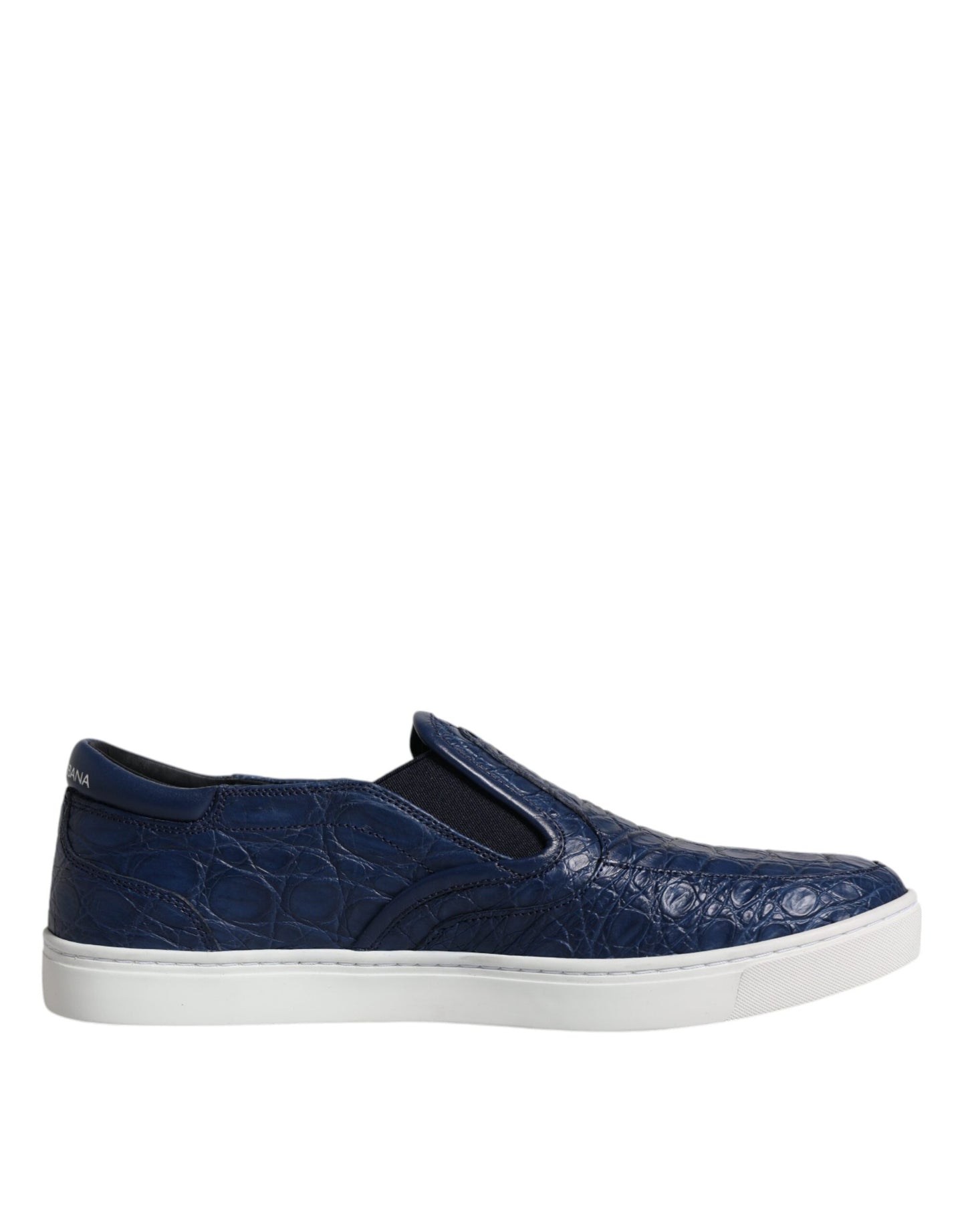 Dolce & Gabbana Blå Krokodille Eksotisk Læder Herre Sneakers Sko