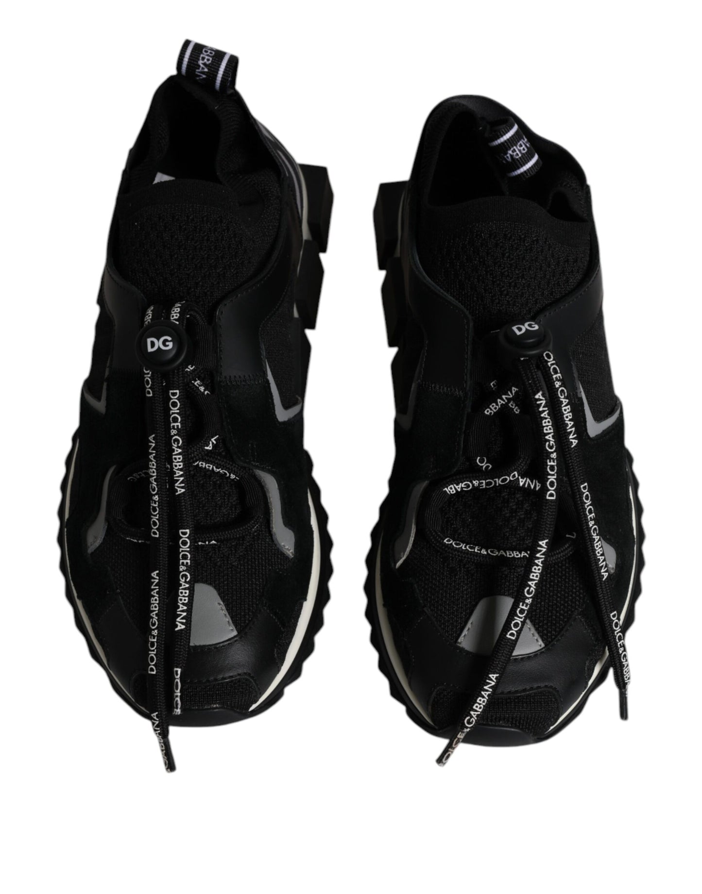 Dolce & Gabbana Sort Hvid Logo Sorrento Herre Sneakers Sko