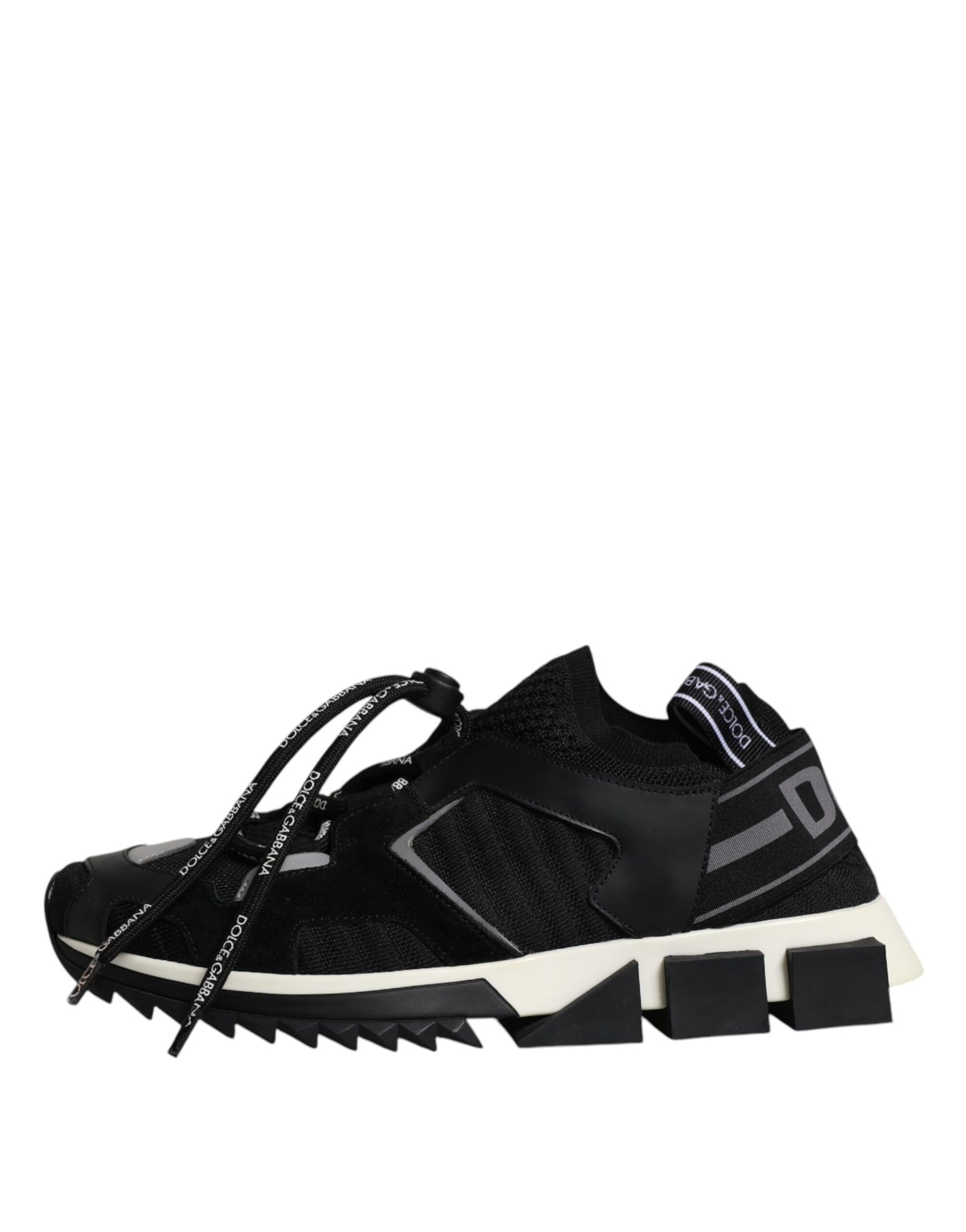 Dolce & Gabbana Sort Hvid Logo Sorrento Herre Sneakers Sko