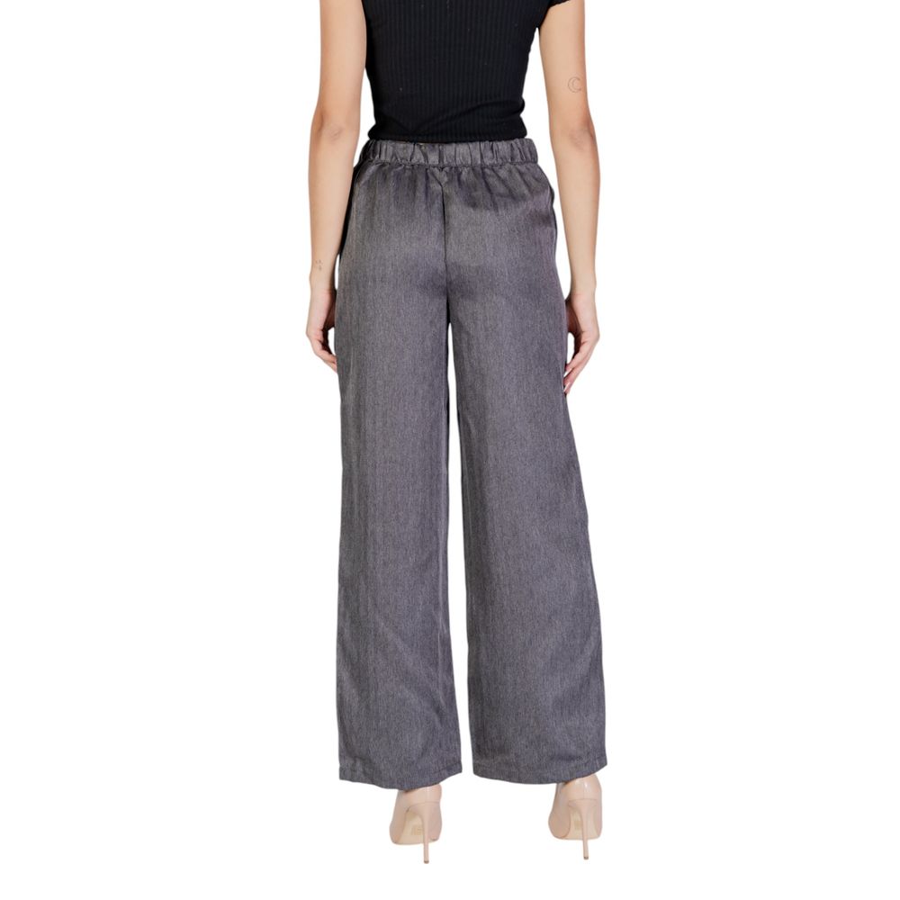 Jacqueline De Yong Grå Polyester Jeans & Bukser