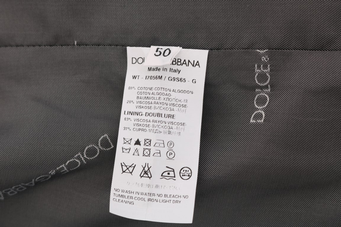 Dolce & Gabbana Elegant Stribet Grå Vest