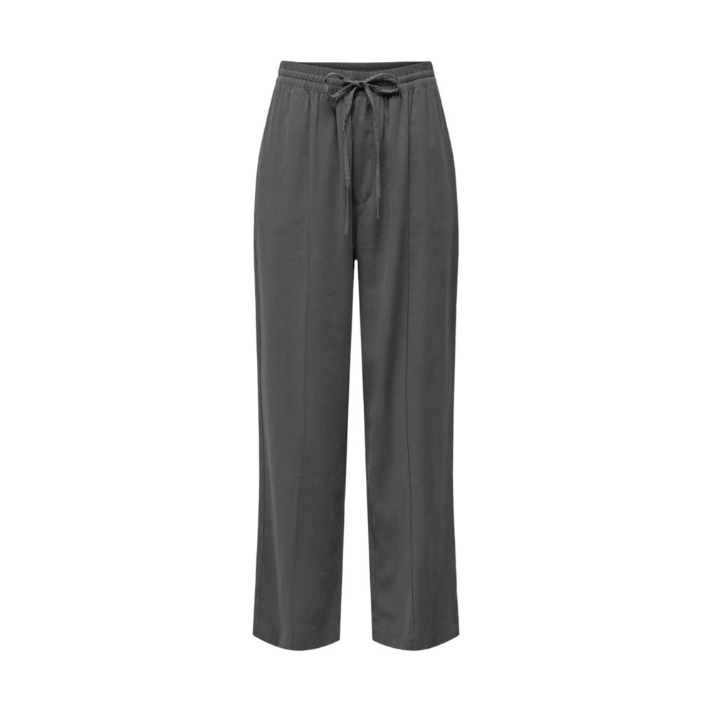 Jacqueline De Yong Grå Viskose Jeans & Bukser