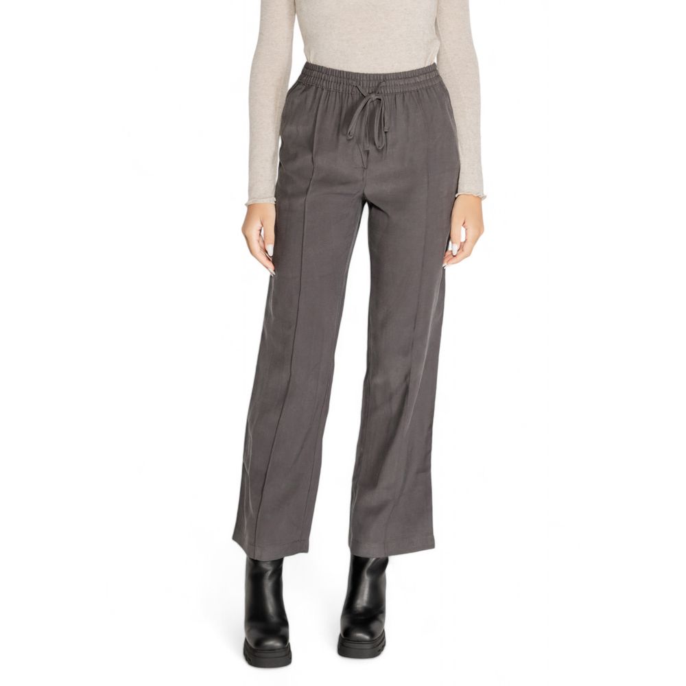 Jacqueline De Yong Grå Viskose Jeans & Bukser