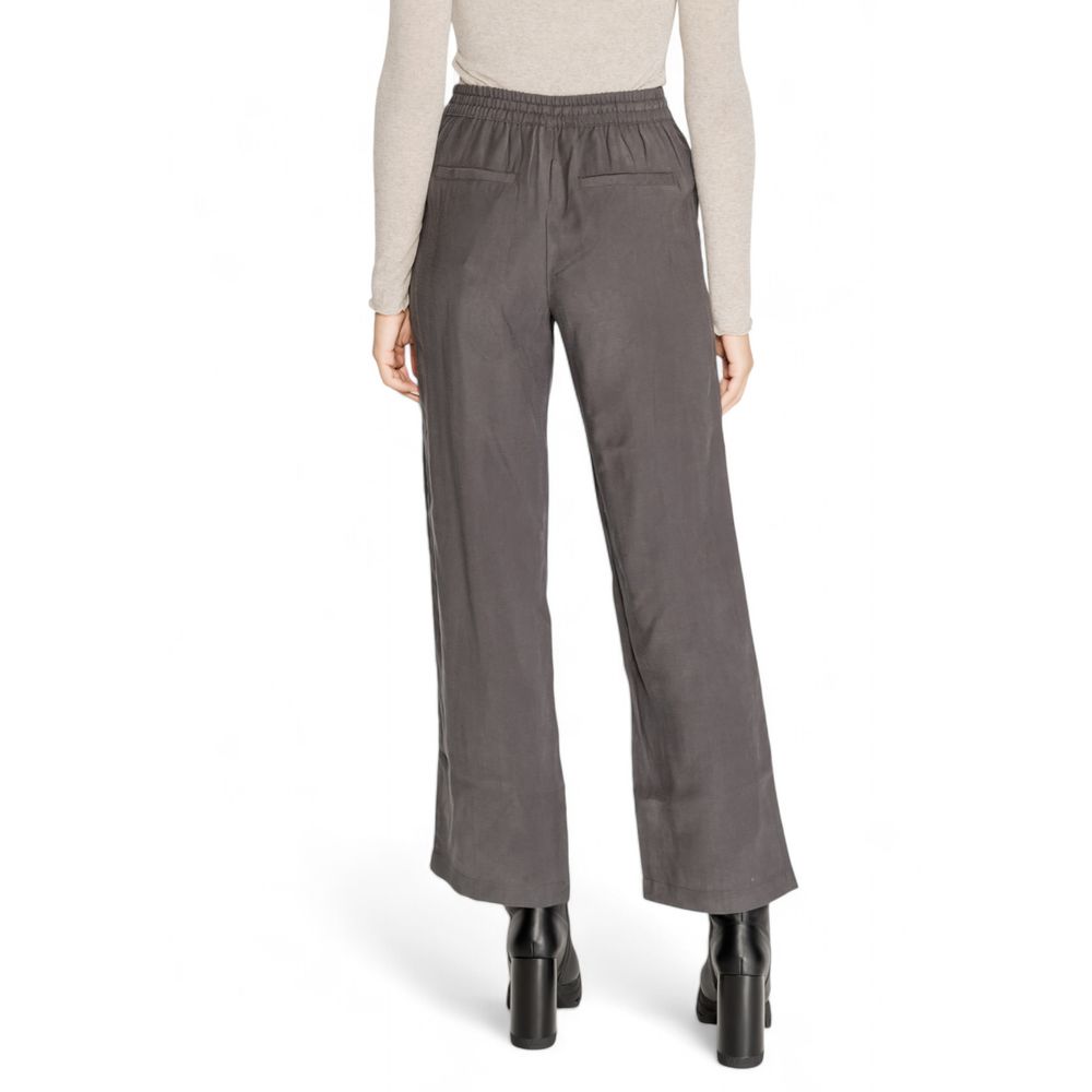Jacqueline De Yong Grå Viskose Jeans & Bukser