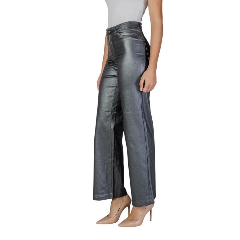 Jacqueline De Yong Sølvfarvede Viskose Jeans & Bukser