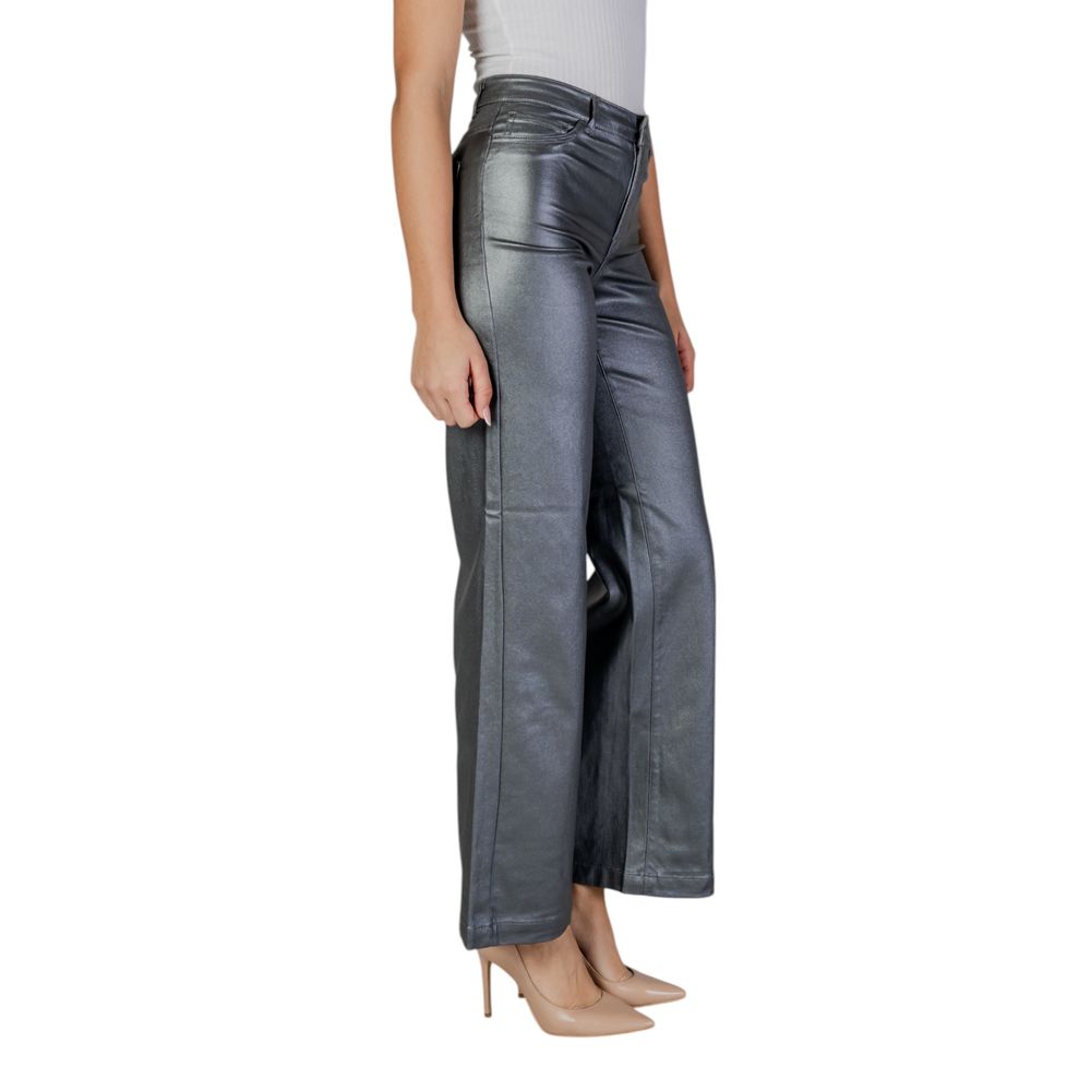 Jacqueline De Yong Sølvfarvede Viskose Jeans & Bukser