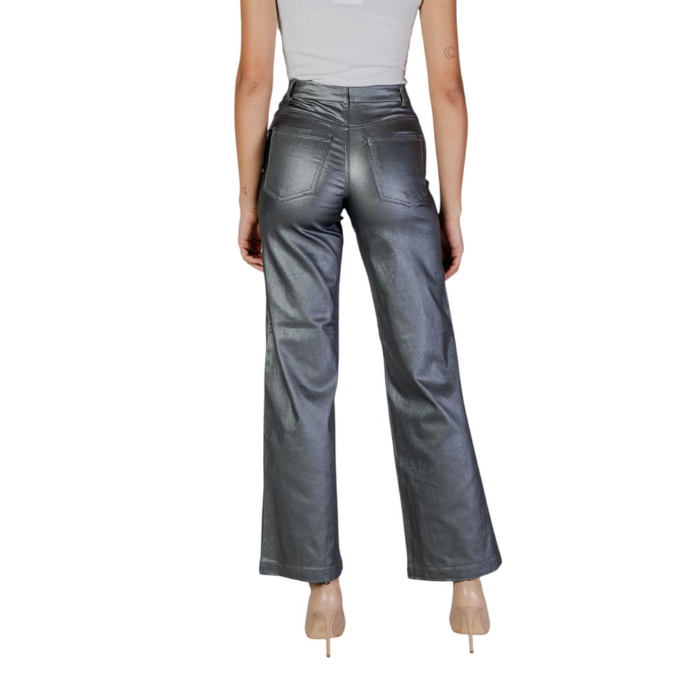 Jacqueline De Yong Sølvfarvede Viskose Jeans & Bukser
