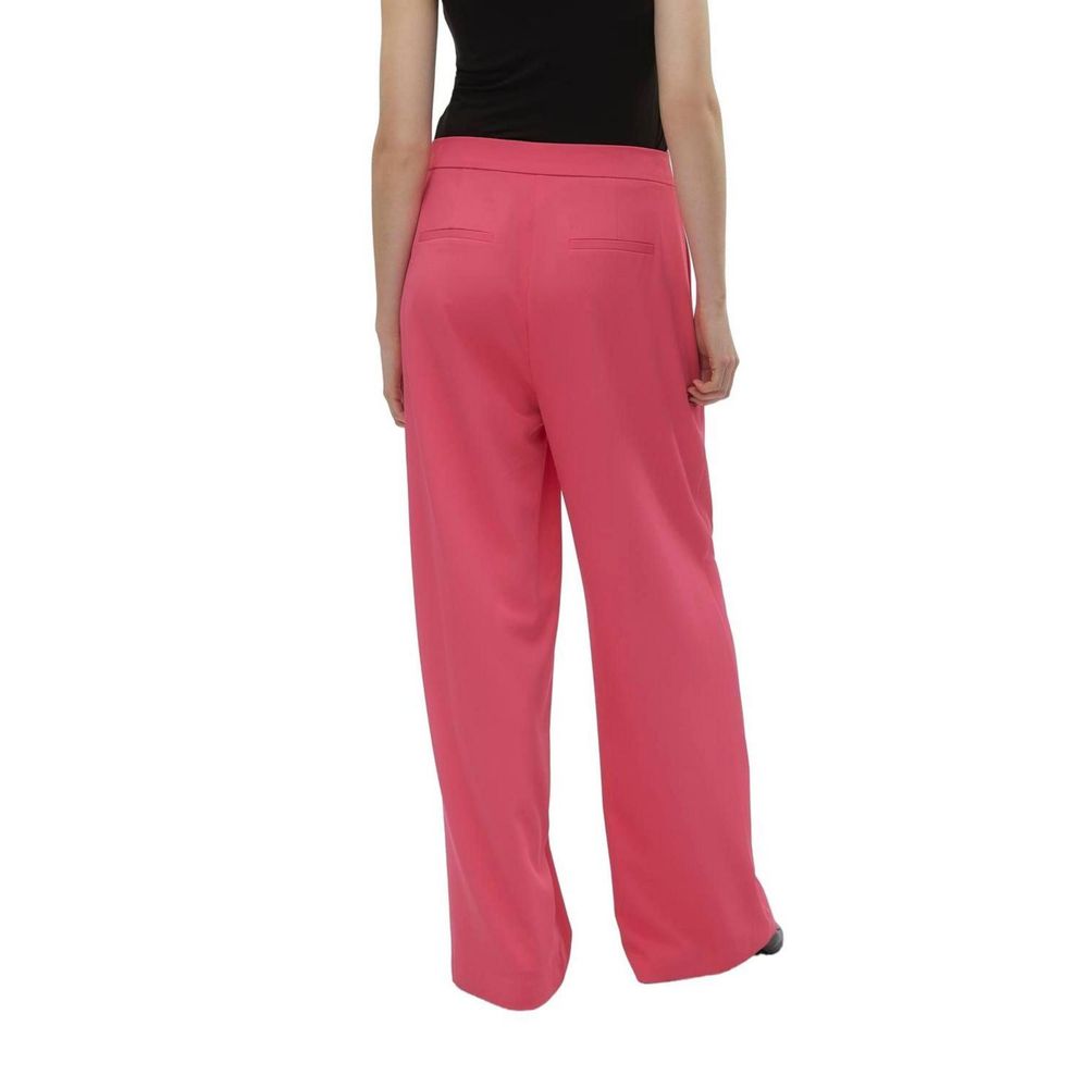 Vero Moda lyserøde polyesterjeans og bukser