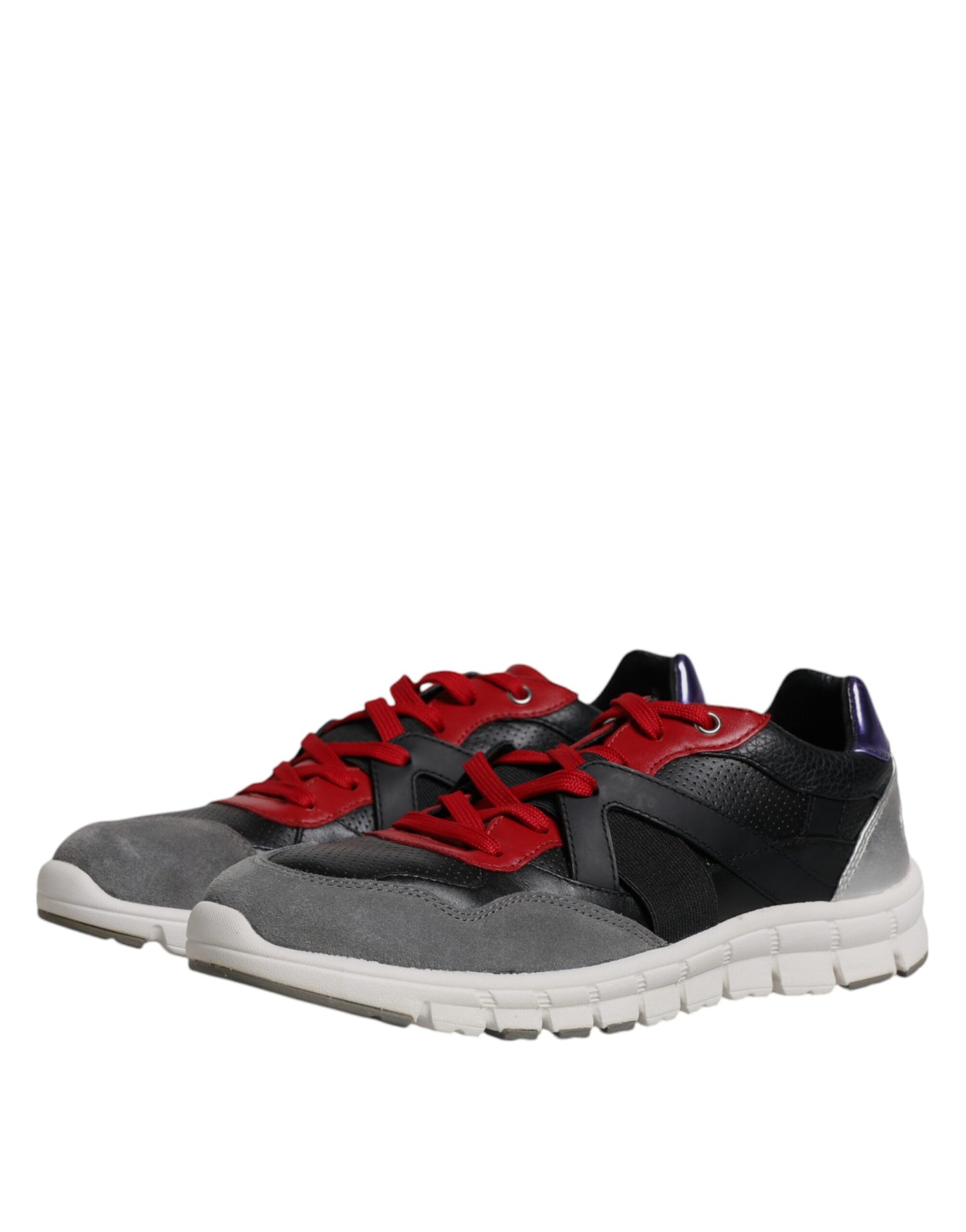 Dolce & Gabbana Multifarvede Læder Ruskind Lave Sneakers Sko