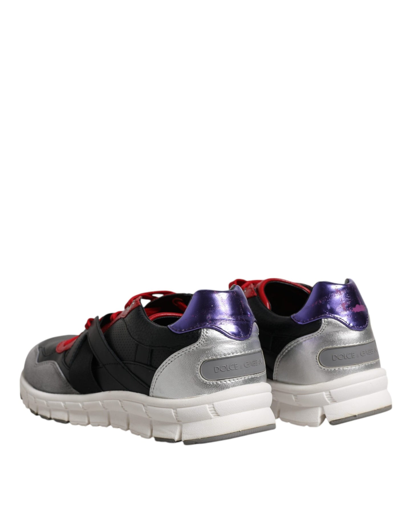 Dolce & Gabbana Multifarvede Læder Ruskind Lave Sneakers Sko