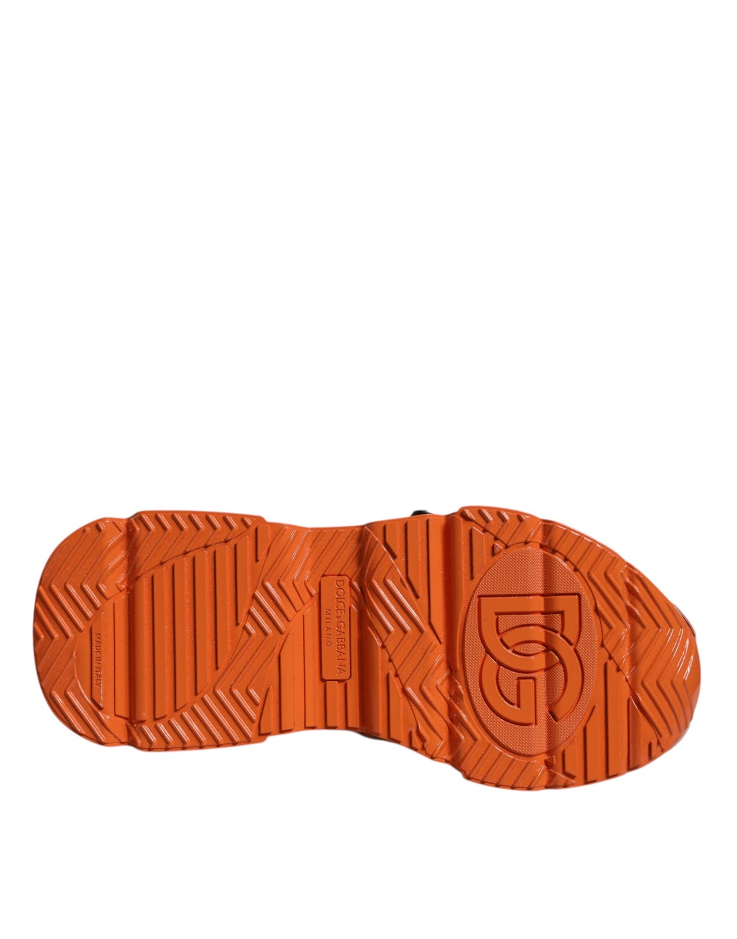 Dolce & Gabbana Orange Multi Panel Chunky High Top Sneakers Sko