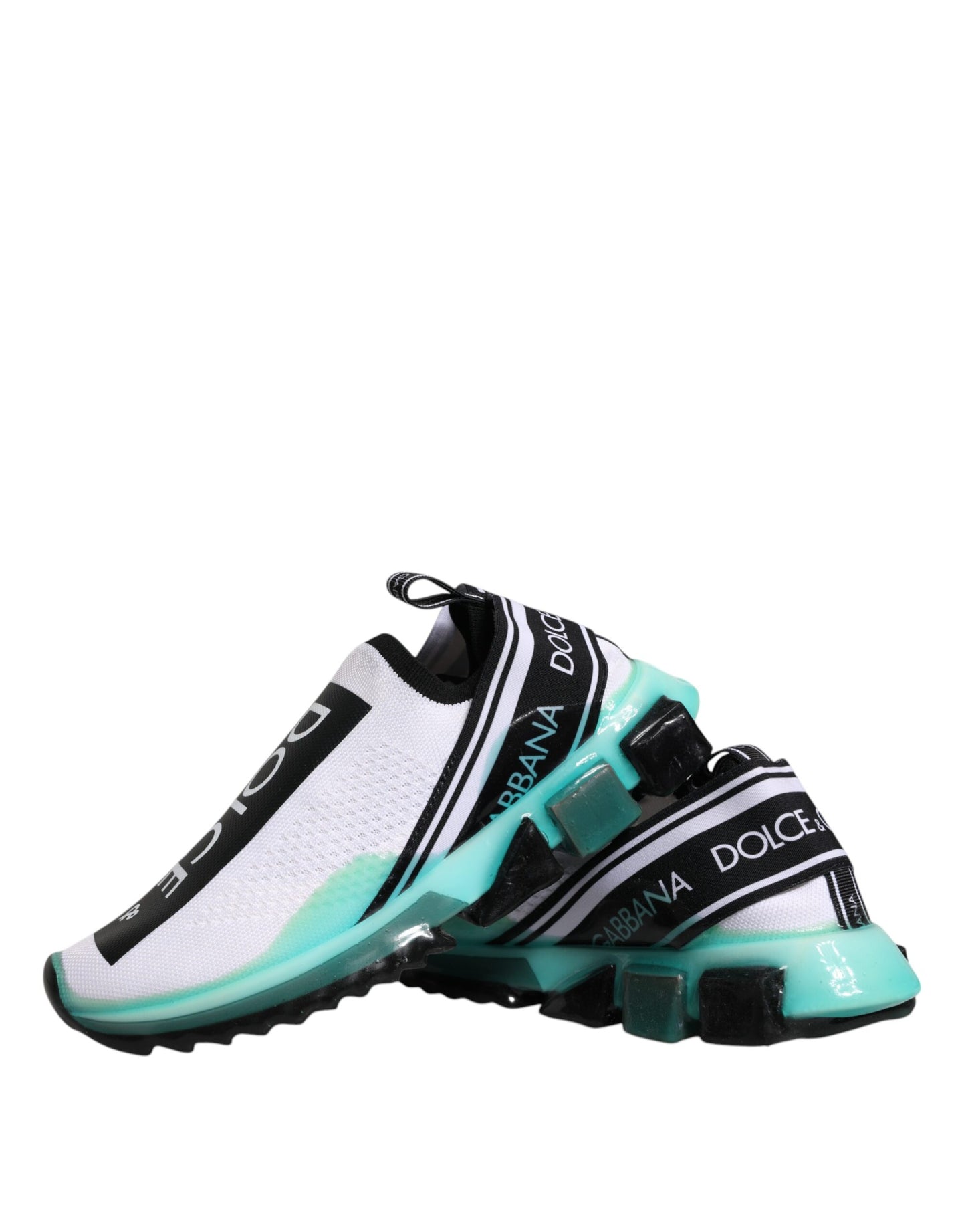 Dolce & Gabbana Hvide Blå Sorrento Slip On Sneakers Sko