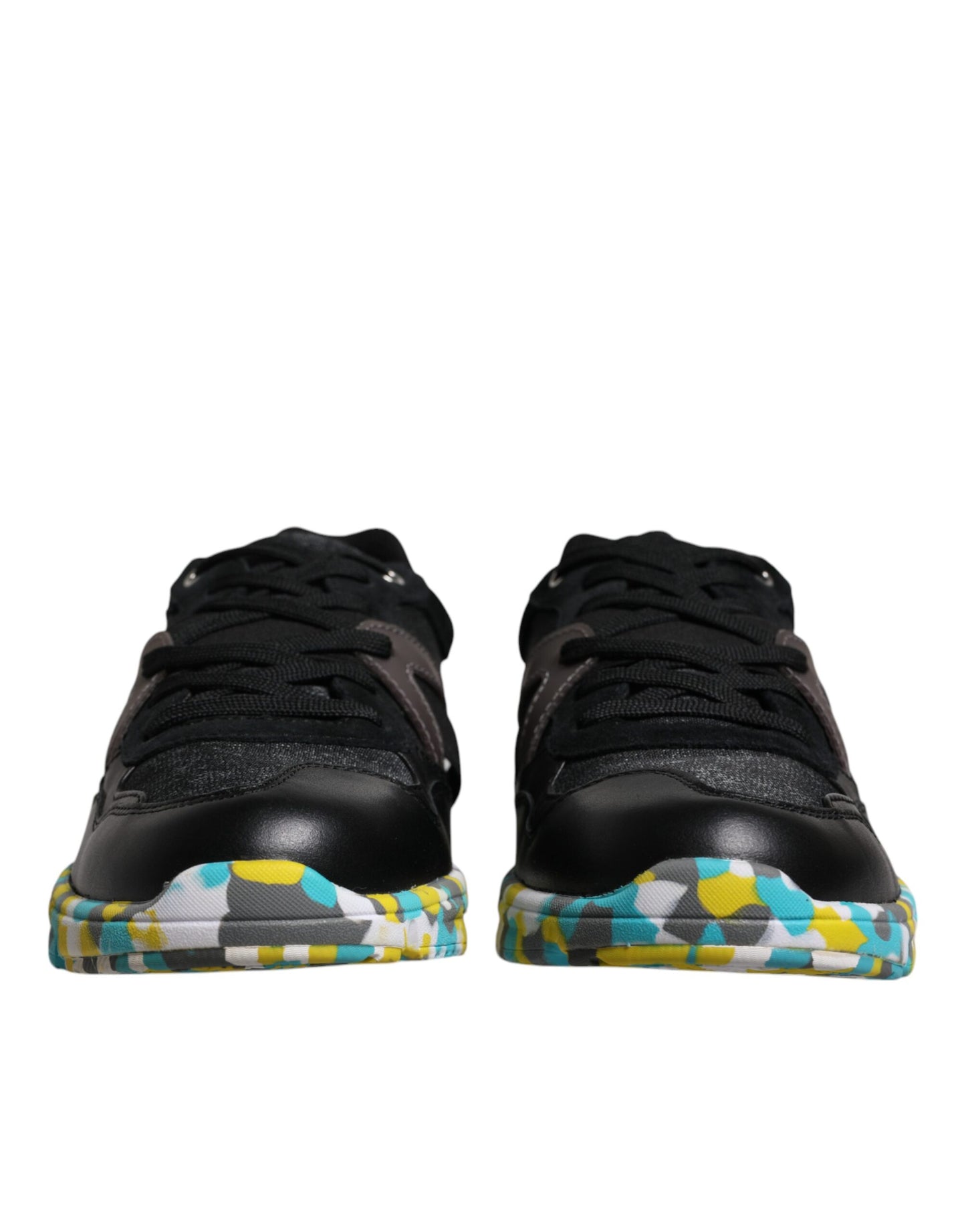 Dolce & Gabbana Sorte Polyester Lave Sneakers Herresko