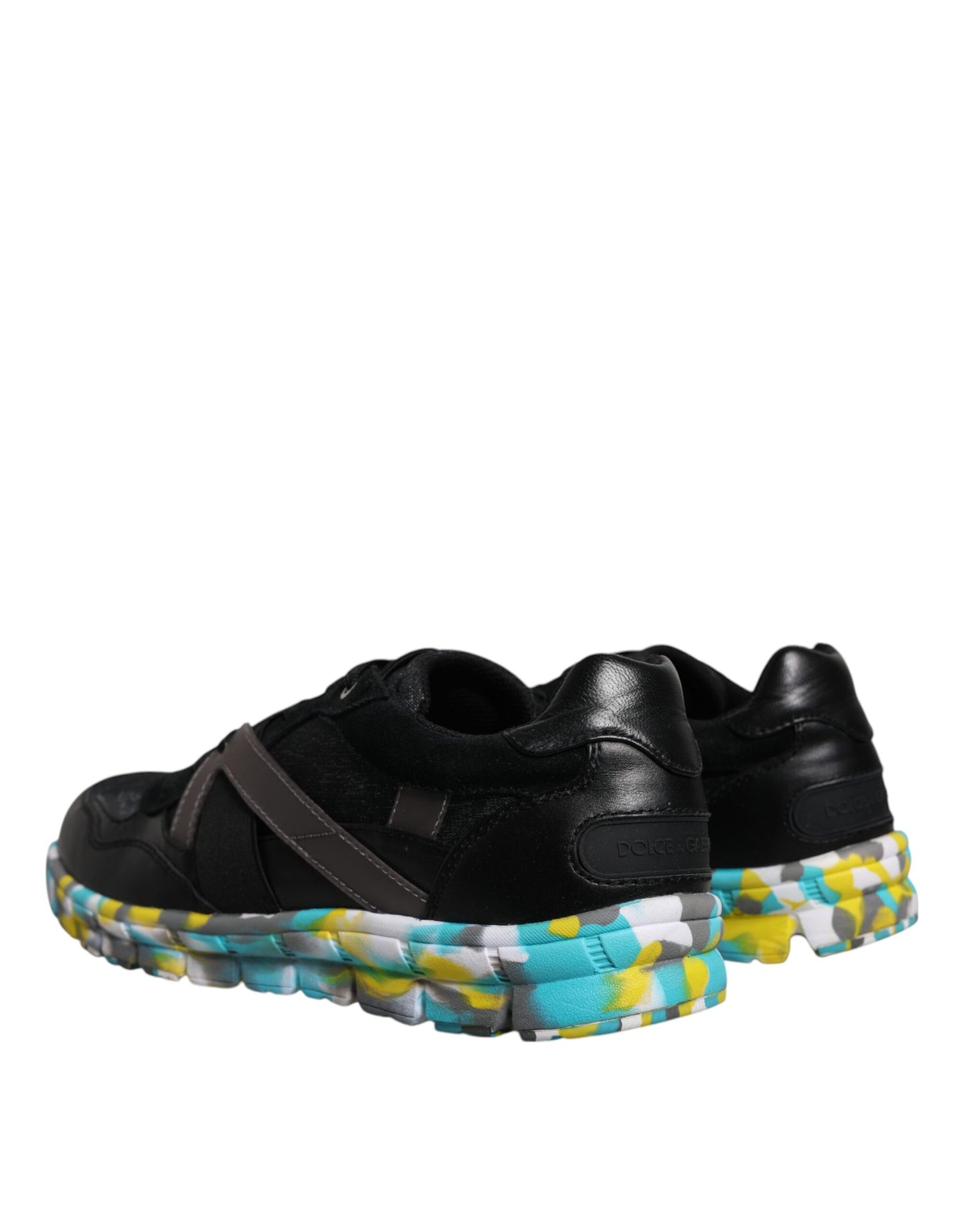 Dolce & Gabbana Sorte Polyester Lave Sneakers Herresko