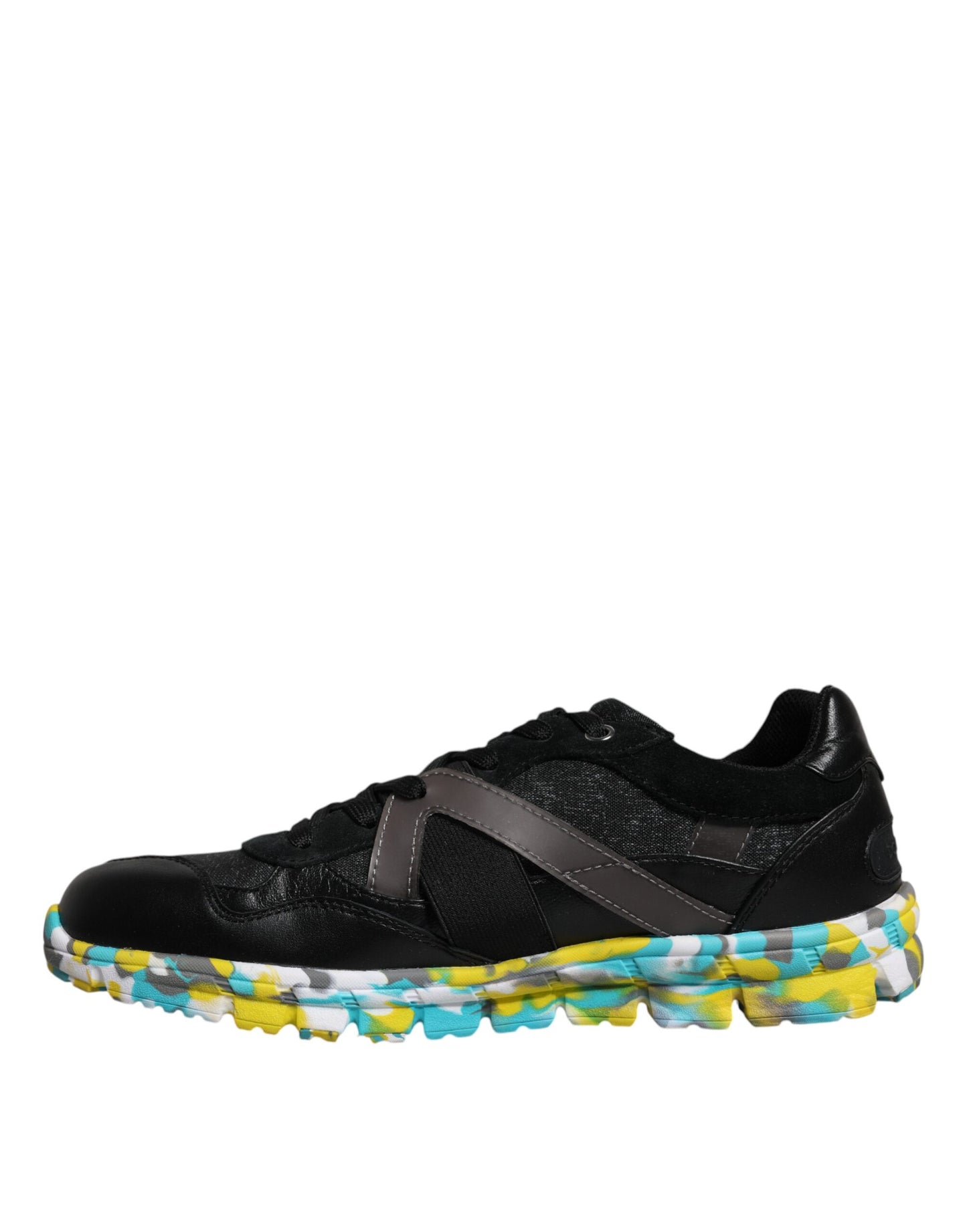 Dolce & Gabbana Sorte Polyester Lave Sneakers Herresko