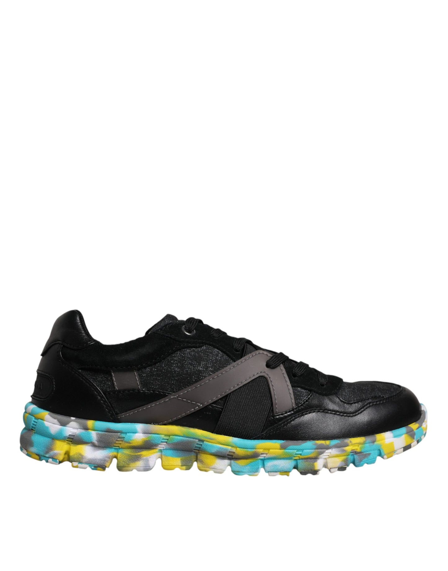 Dolce & Gabbana Sorte Polyester Lave Sneakers Herresko