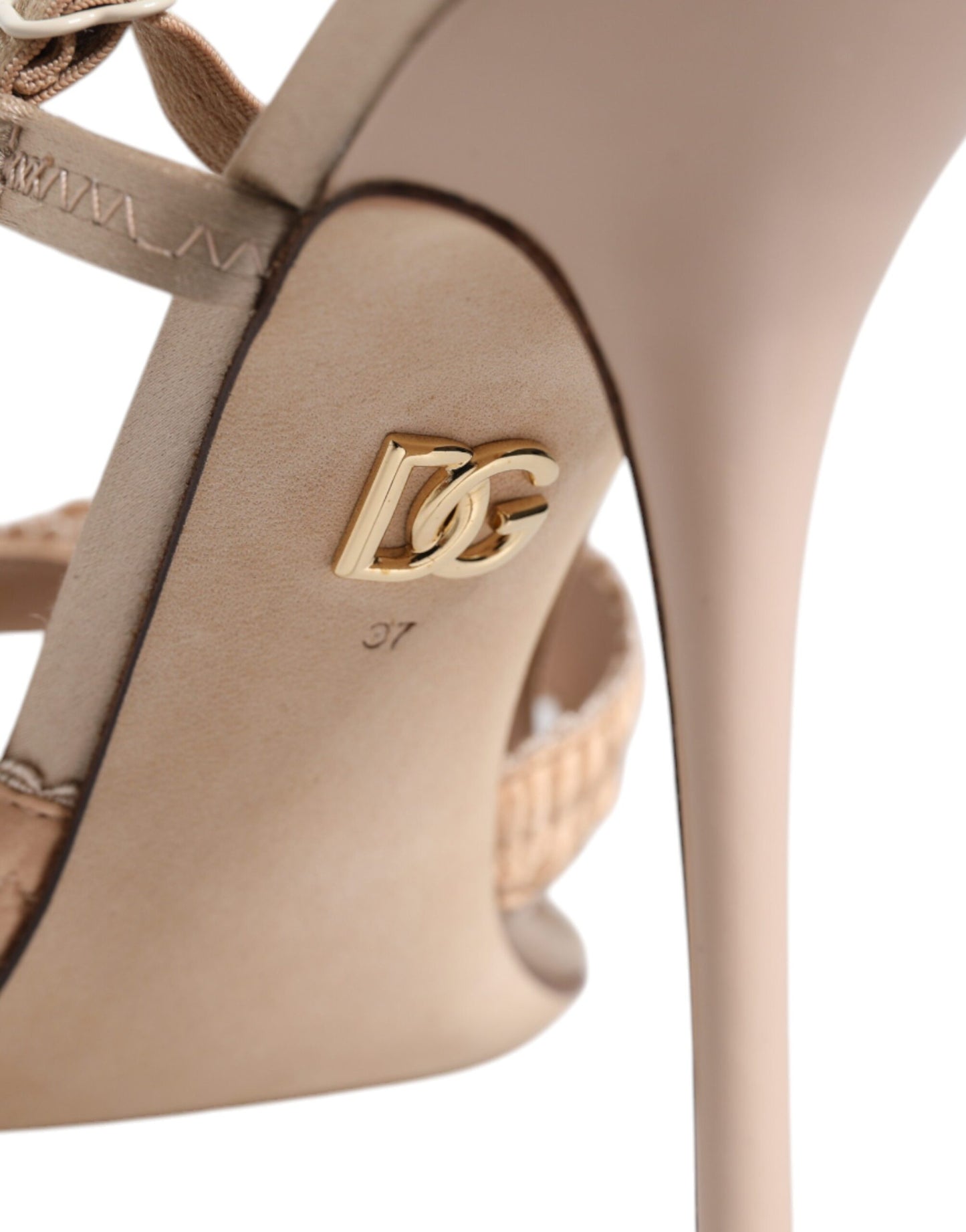 Dolce & Gabbana Beige Keira Slingback Heels Sandaler Sko