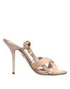 Dolce & Gabbana Beige Keira Slingback Heels Sandaler Sko