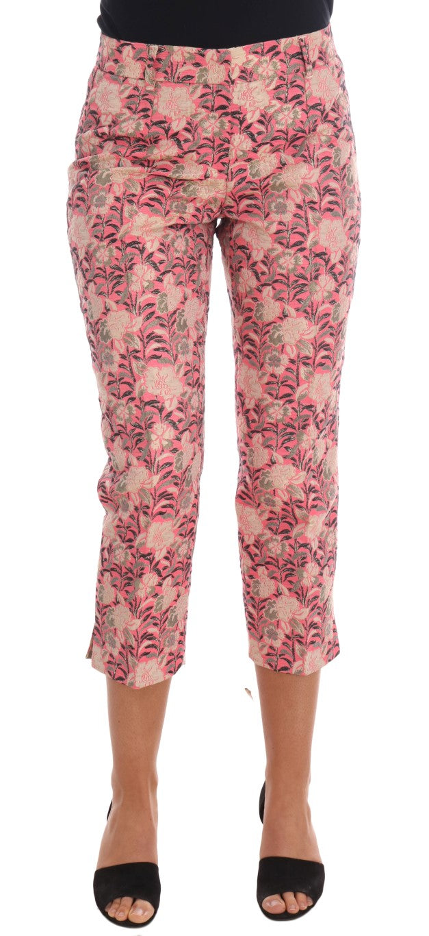 Dolce & Gabbana Elegante Blomsterbrokadebukser