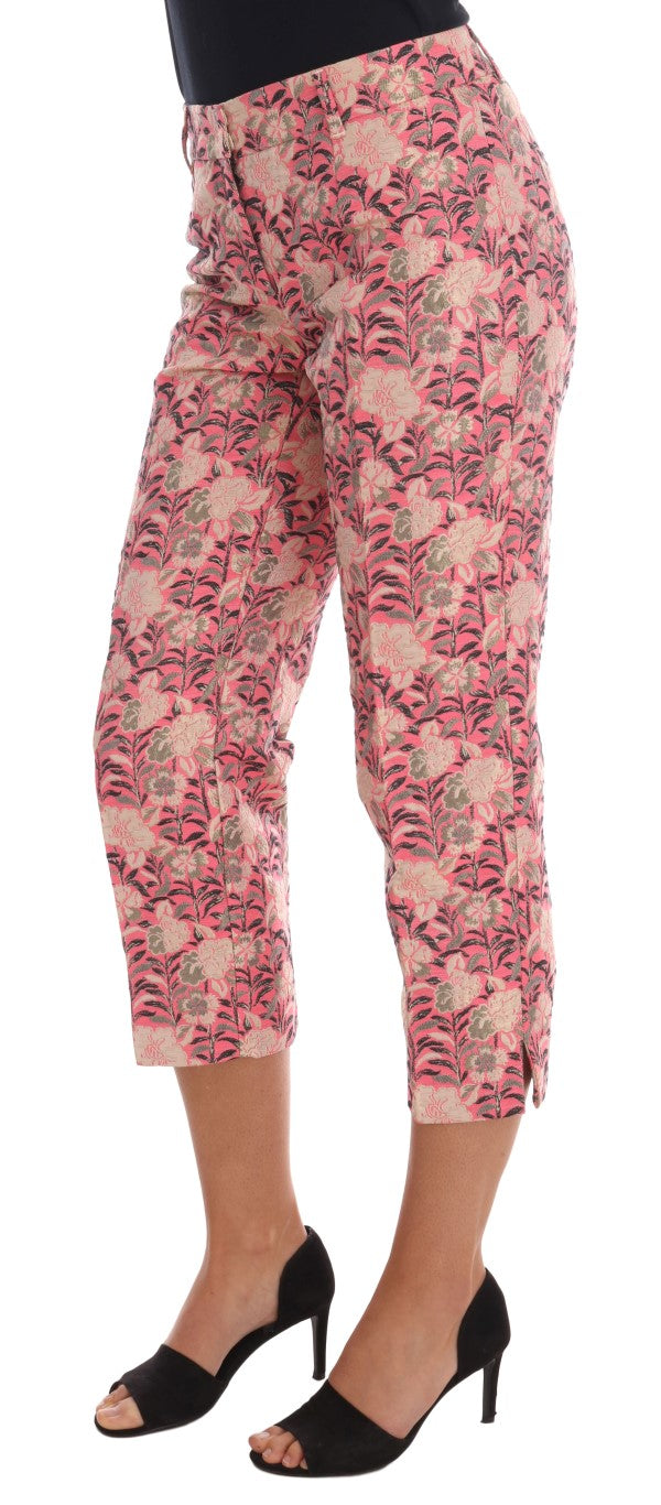 Dolce & Gabbana Elegante Blomsterbrokadebukser