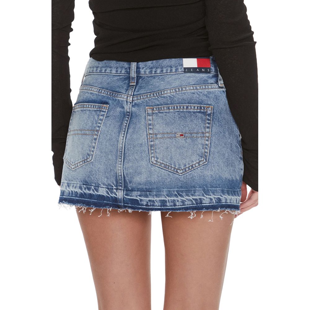 Tommy Hilfiger Jeans Blå Nederdel i Genbrugsbomuld