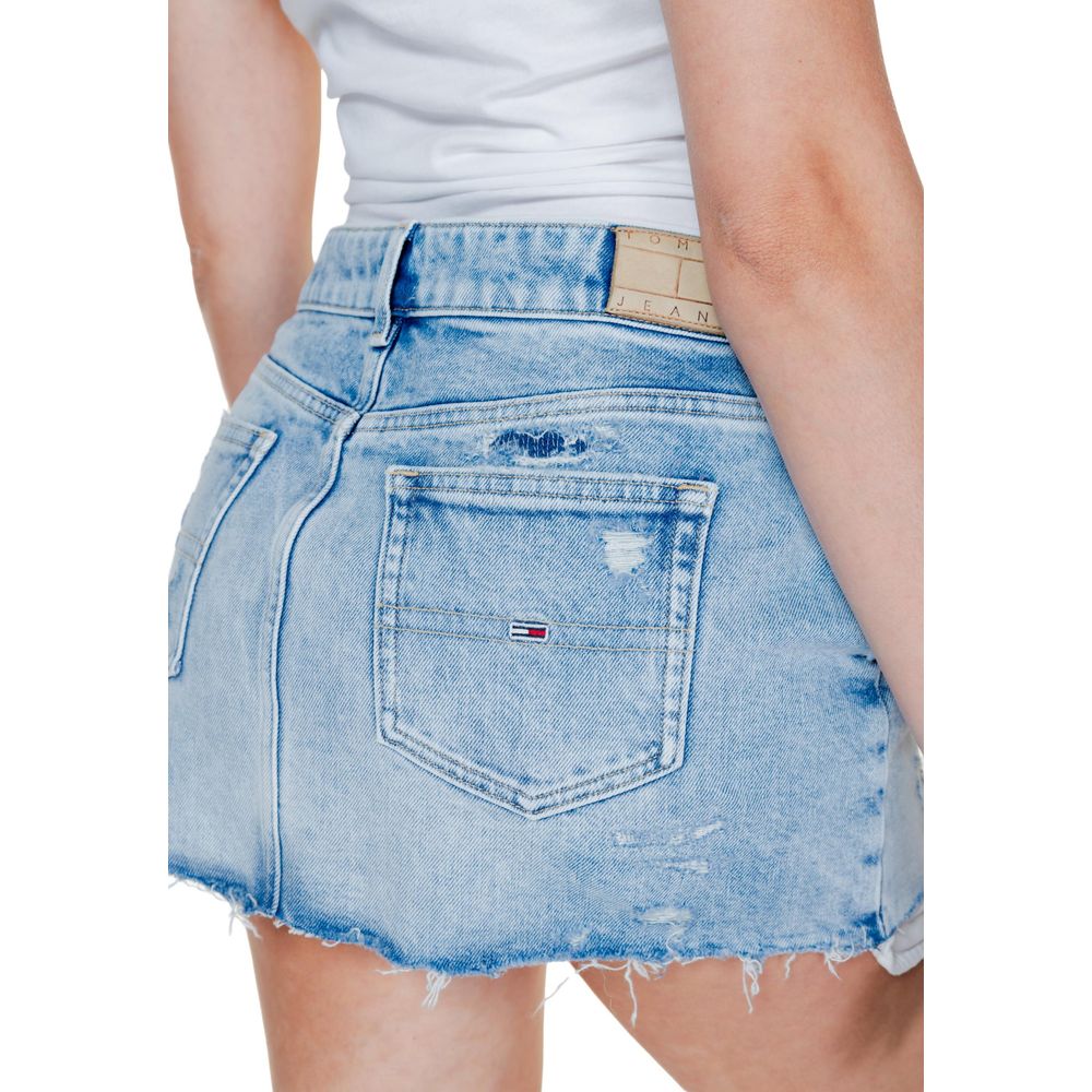 Tommy Hilfiger Jeans Lyseblå Nederdel i Genbrugsbomuld