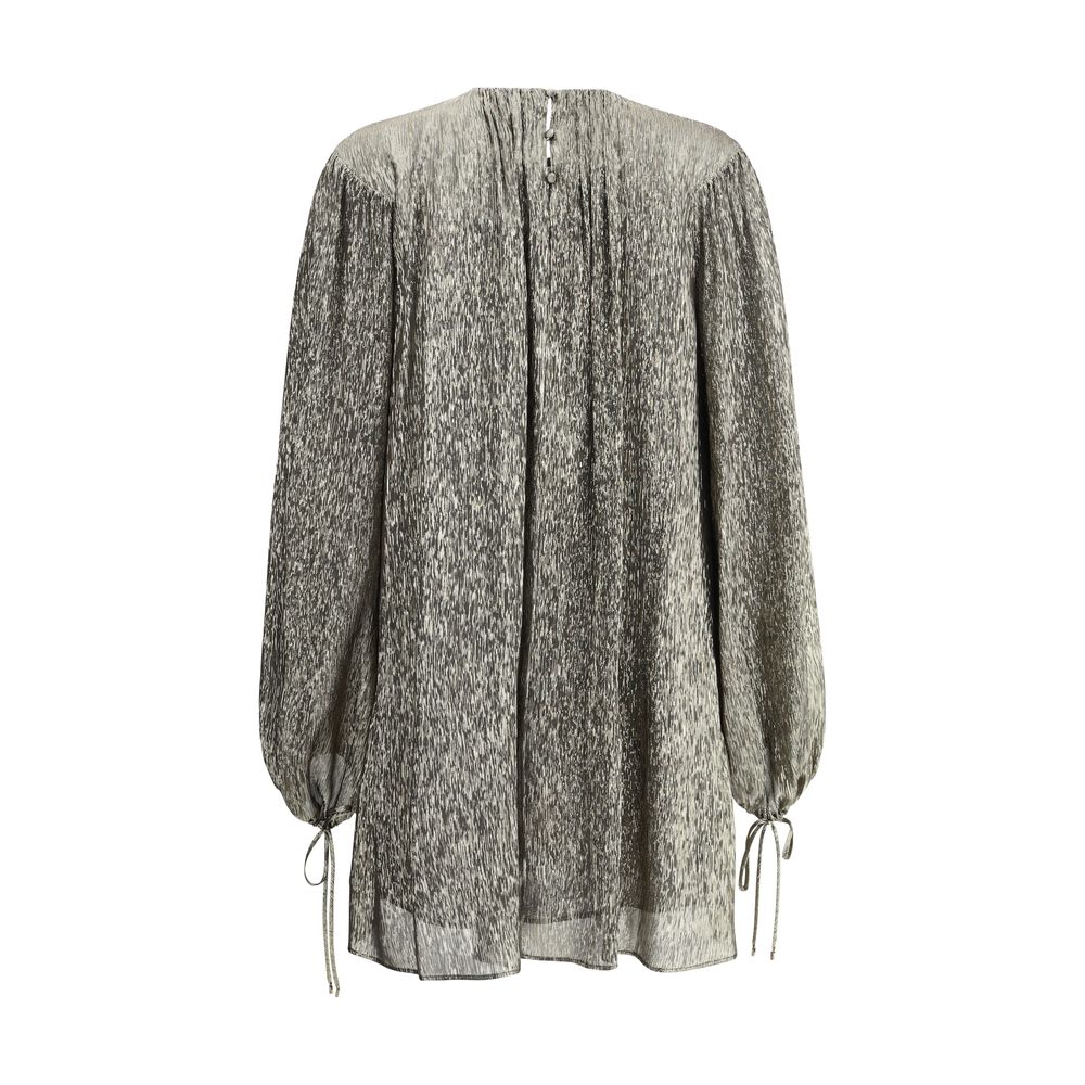 Chloé Silk Lamé minikjole