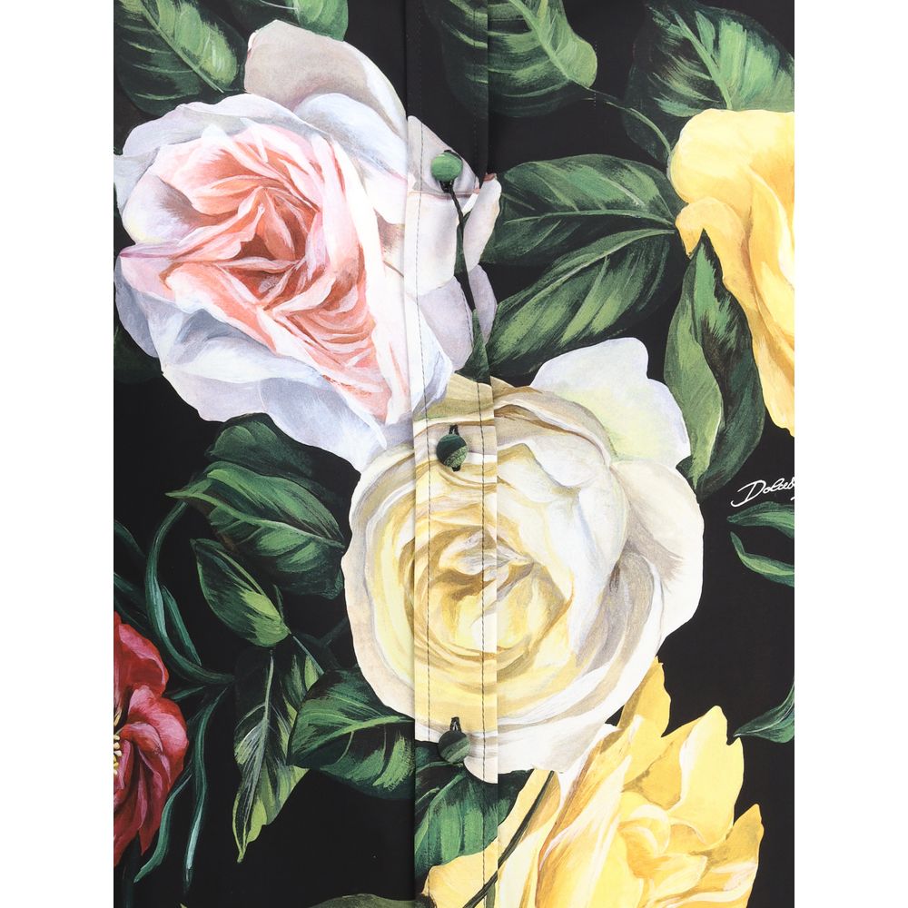 Dolce & Gabbana skjorte med rose- og pæonprint