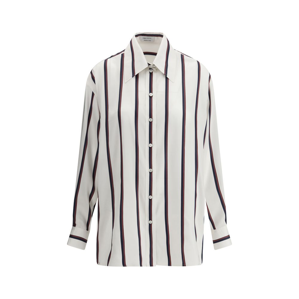 Alexander McQueen Silkestribet Skjorte