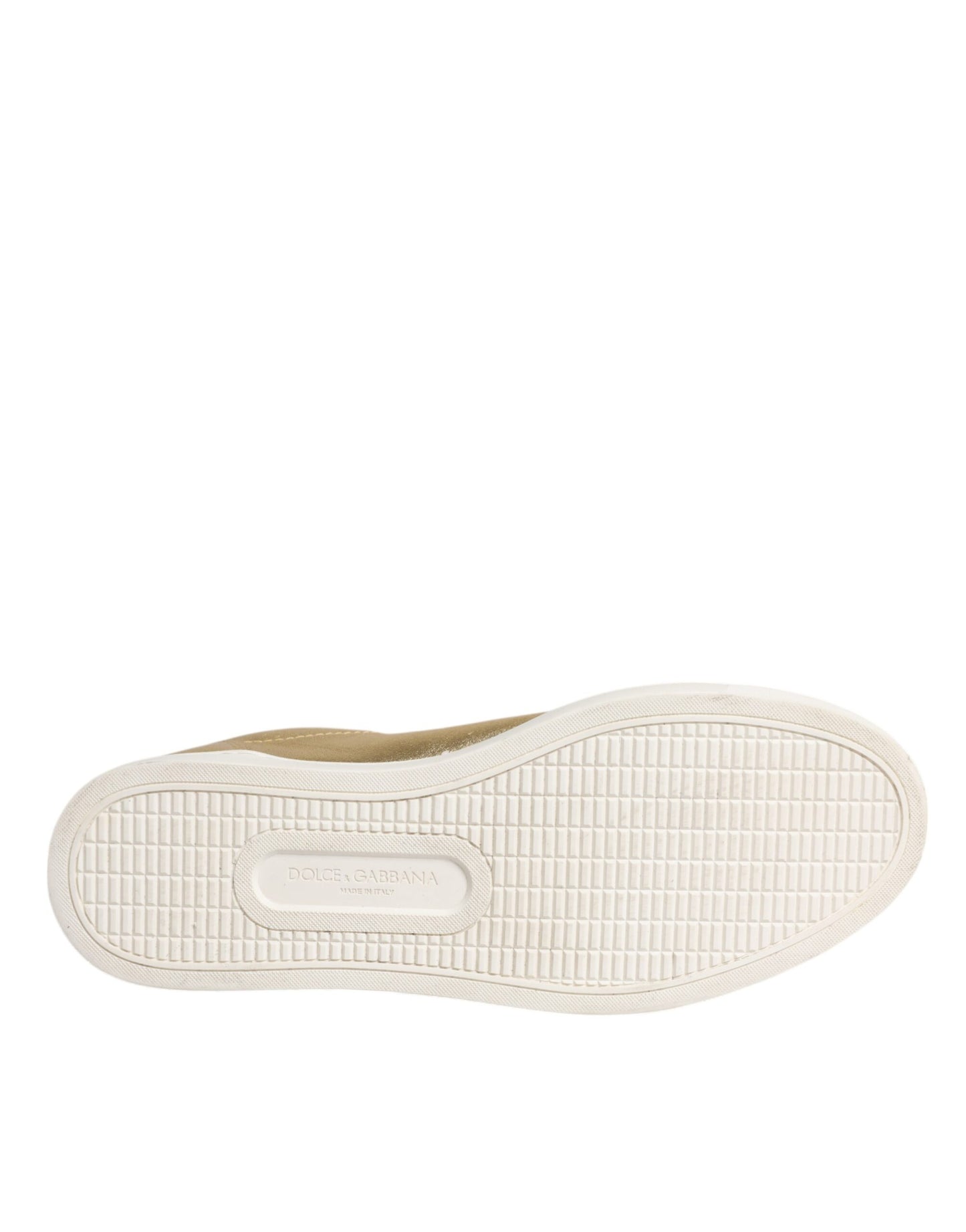 Dolce & Gabbana Guld Læder Logo London Herre Sneakers Sko