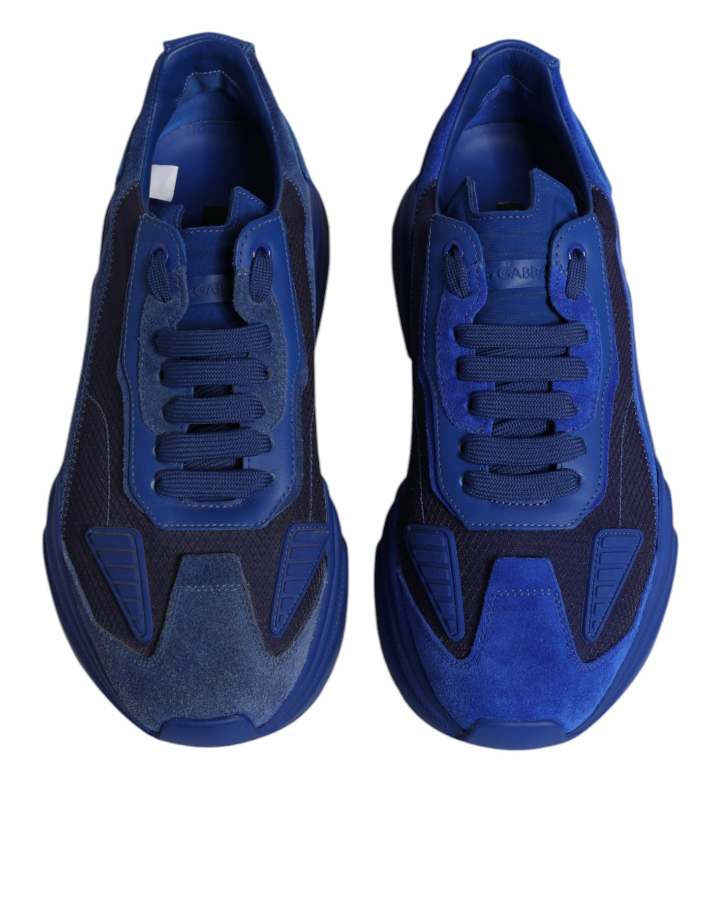 Dolce & Gabbana Blå Læder Daymaster Lave Sneakers Sko