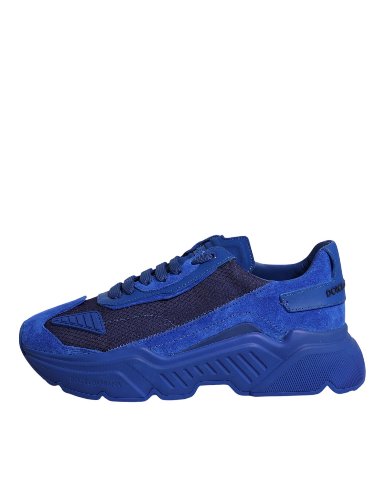 Dolce & Gabbana Blå Læder Daymaster Lave Sneakers Sko